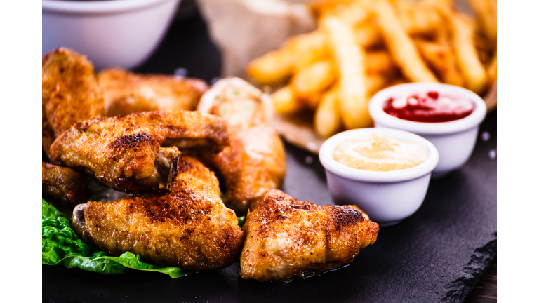 Chicken nuggets and French fries