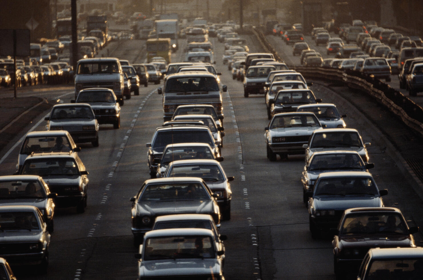 Rush Hour Traffic on Harbor Freeway