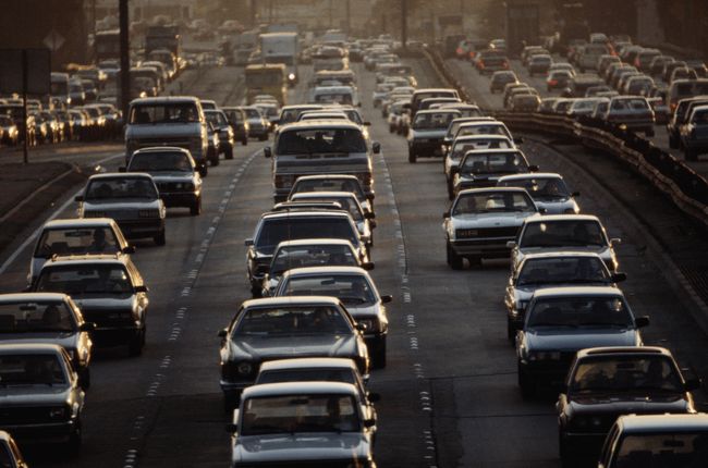 Rush Hour Traffic on Harbor Freeway