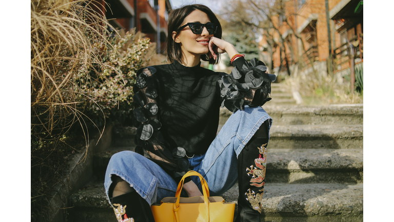 Young woman's fashion style - Young pretty fashioned girl