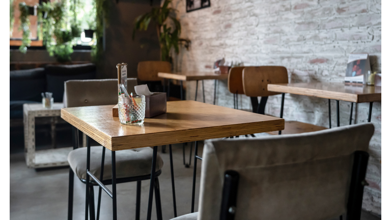 Empty table at a restaurant