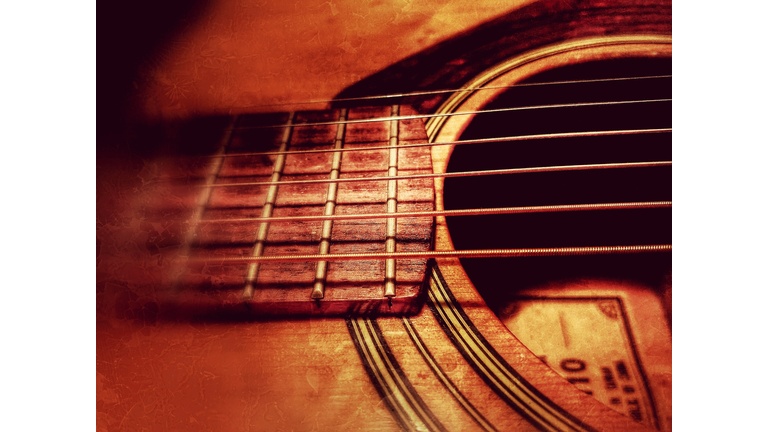 Close-Up Of Acoustic Guitar