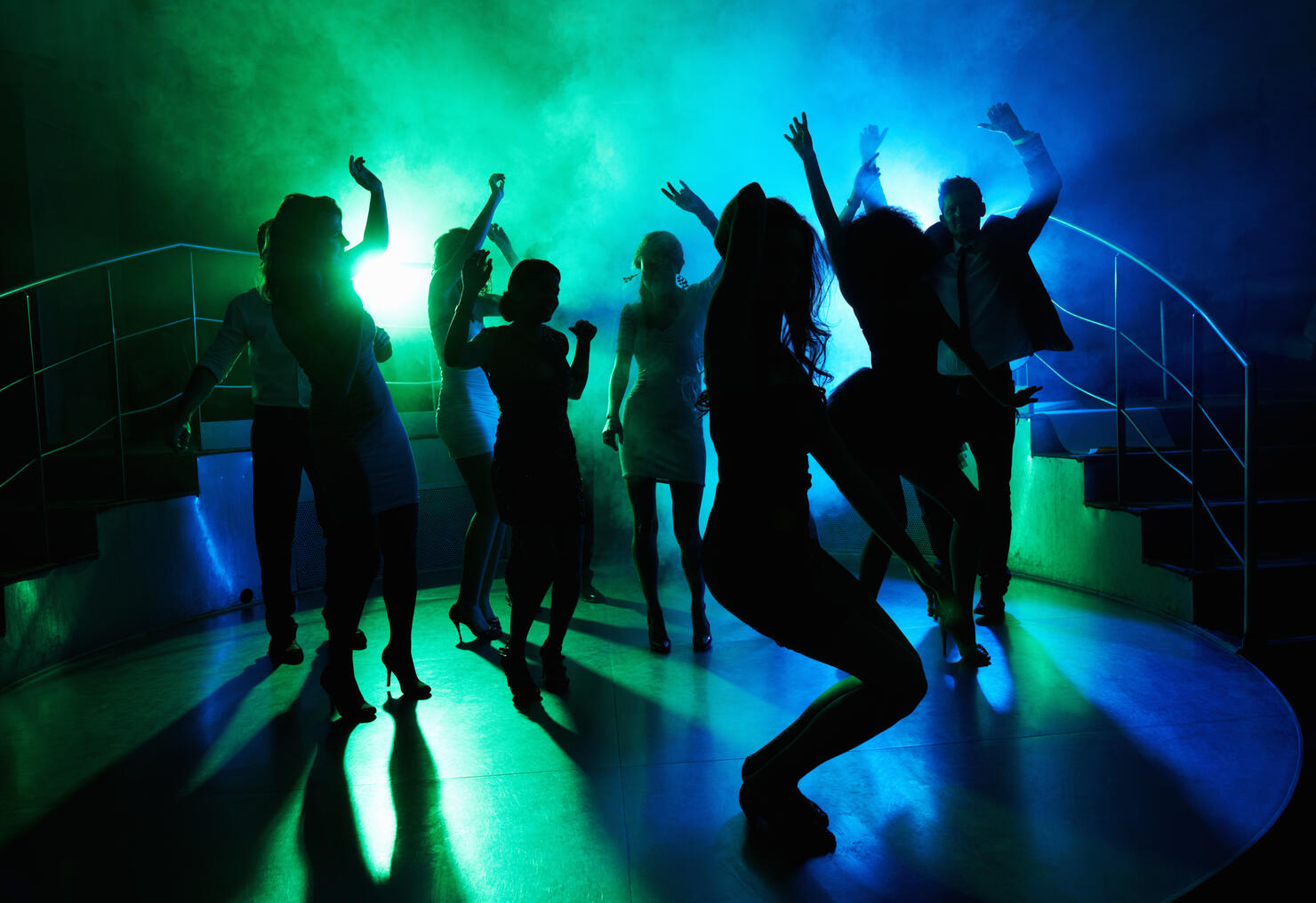 People having fun on dance floor at a night club