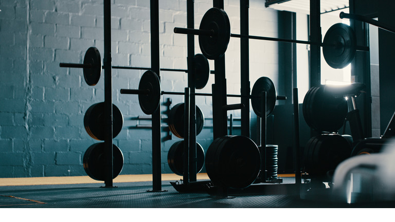 Still life shot of exercise equipment in a gym