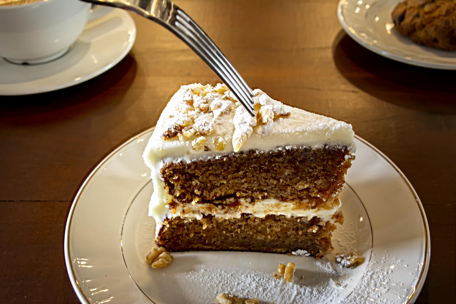 Delicious carrot cake for snack time.