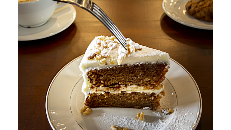 Delicious carrot cake for snack time.