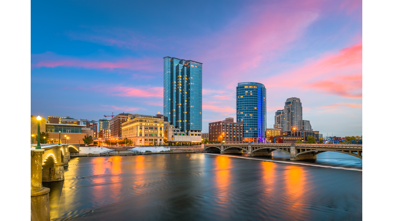 Grand Rapids, Michigan, USA Downtown Skyline