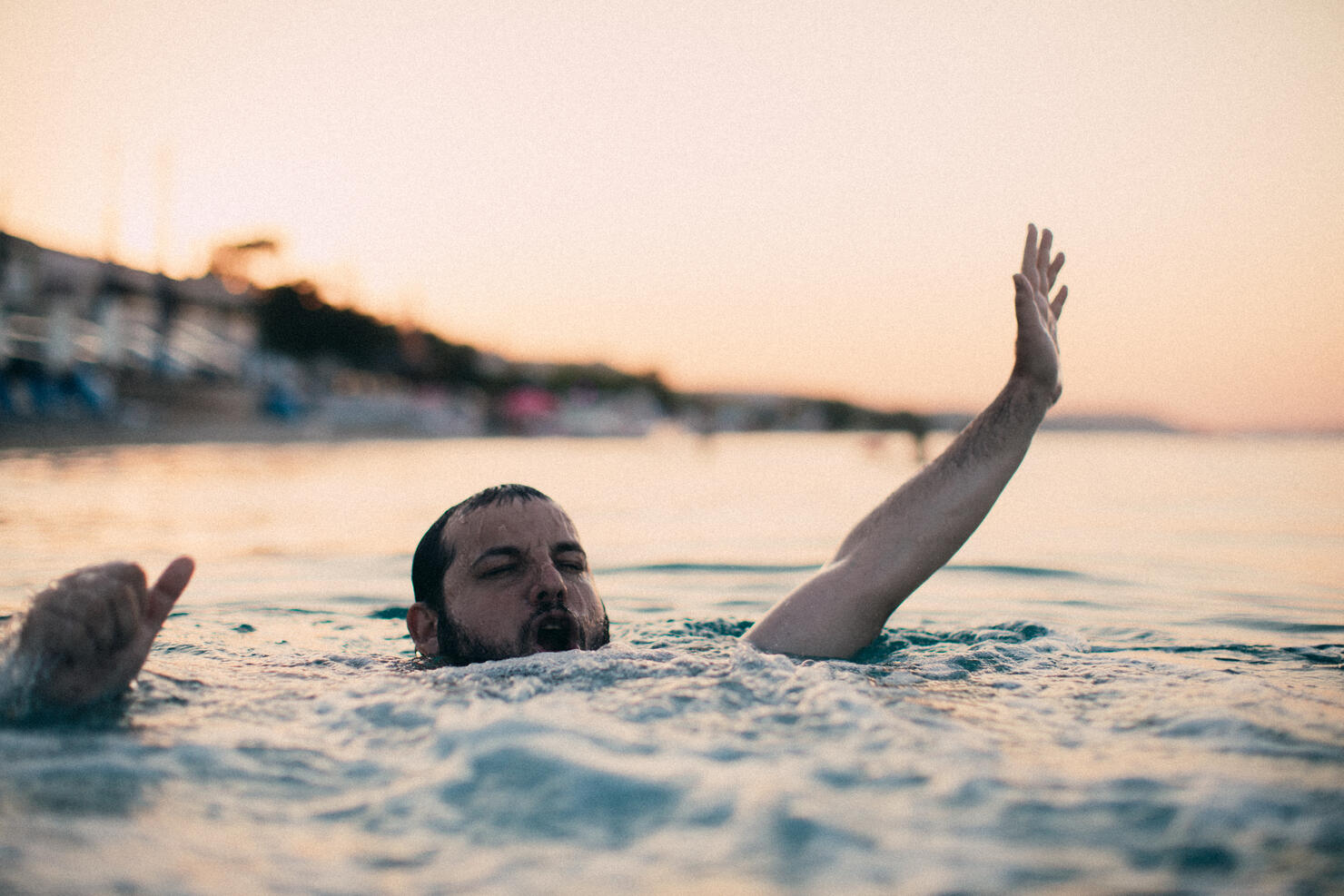 Drowning man