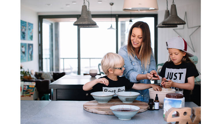 Children in the kitchen