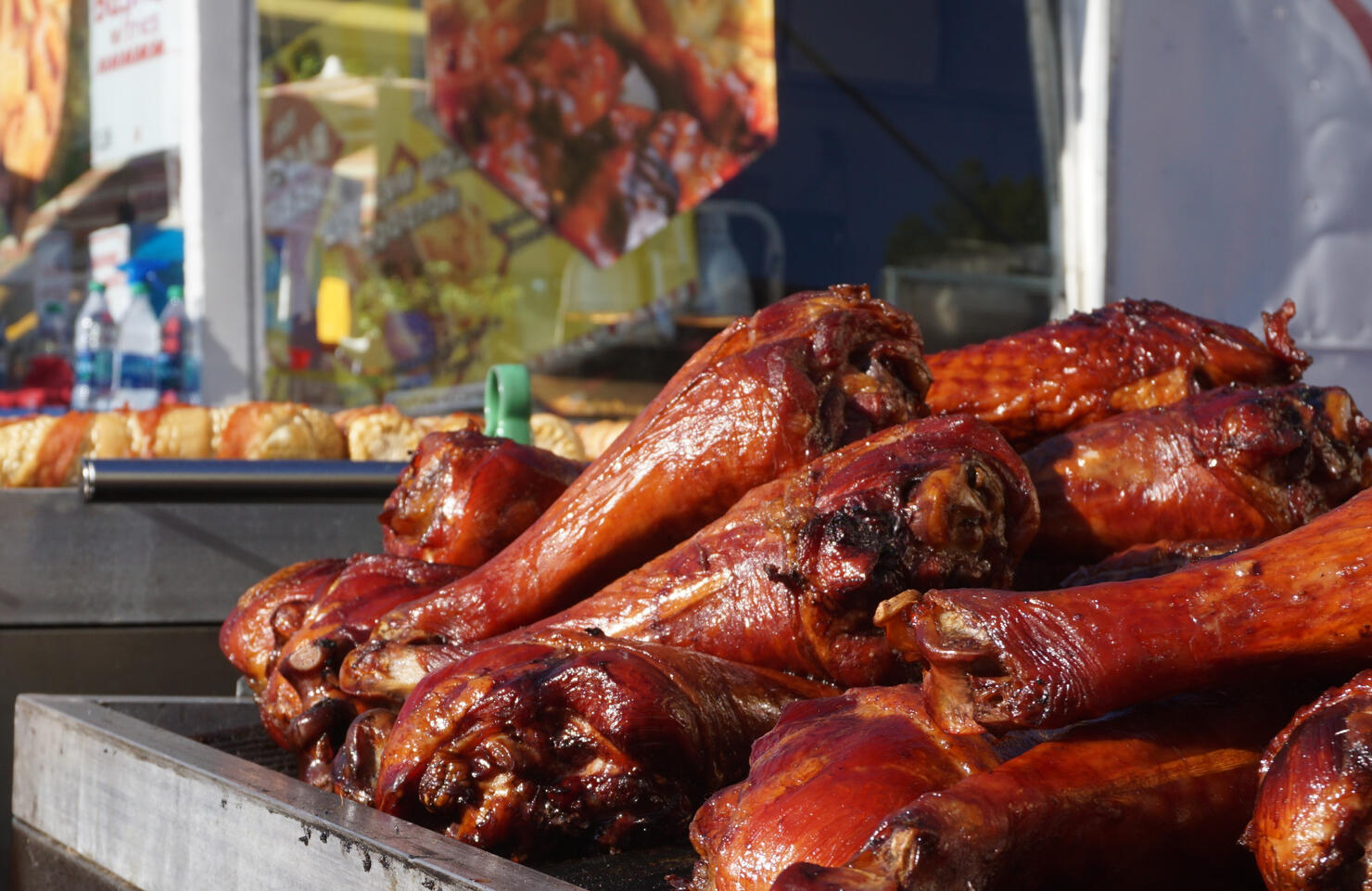 Smoked turkey legs at State Fair