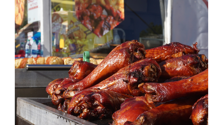 Smoked turkey legs at State Fair