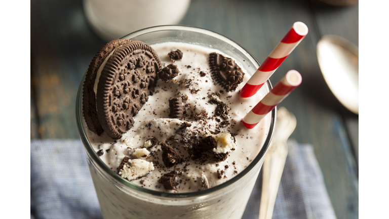 Milkshake with whole cookie and crumbs