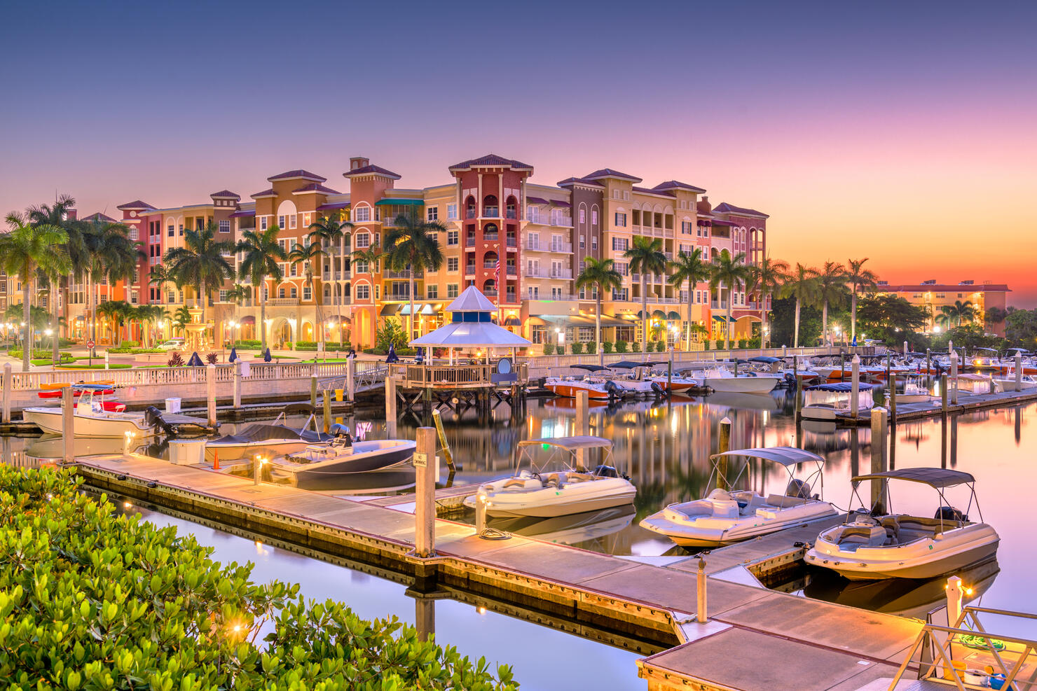 Naples, Florida, USA Town Skyline