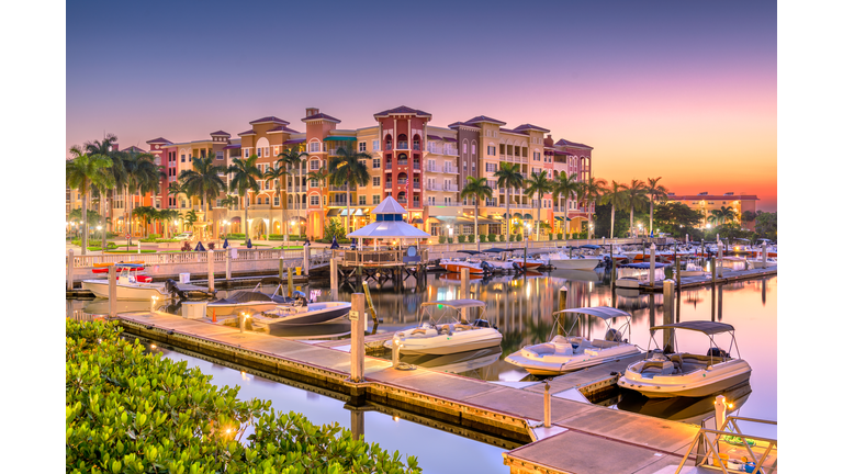 Naples, Florida, USA Town Skyline