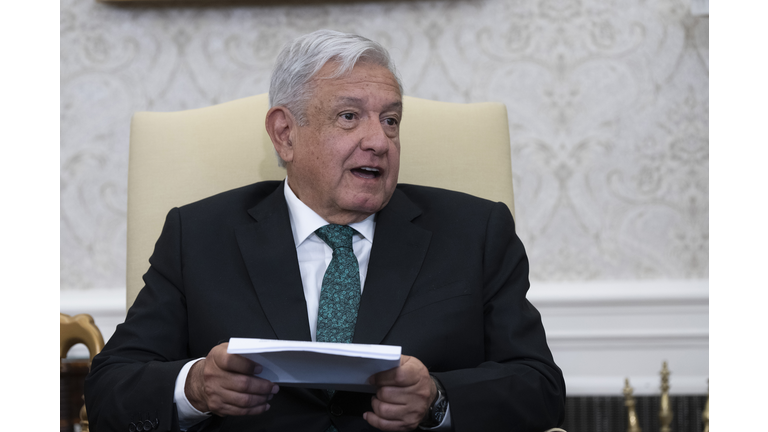 President Biden Meets With Mexican President Obrador In The Oval Office