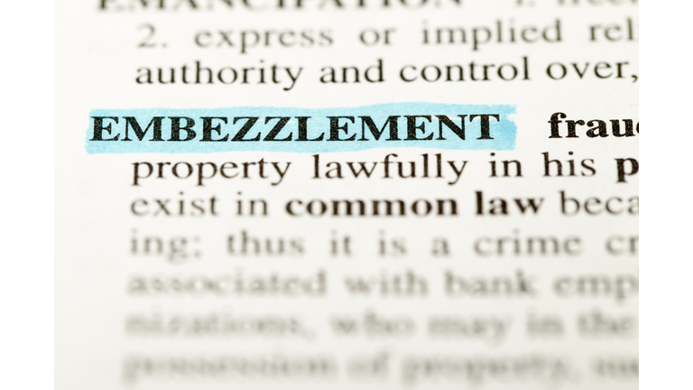 definition embezzlement highlighted
