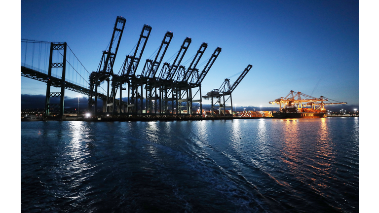 Shipping Traffic Slows Down At Southern California Ports Due To Worldwide Coronavirus Outbreak