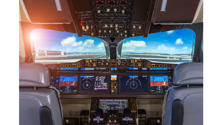 Airplane cockpit
