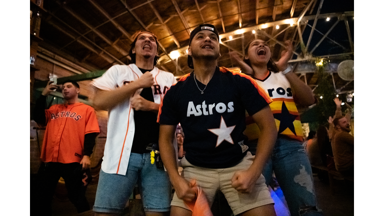 Astros Fans Across Houston Welcome The Start To The World Series