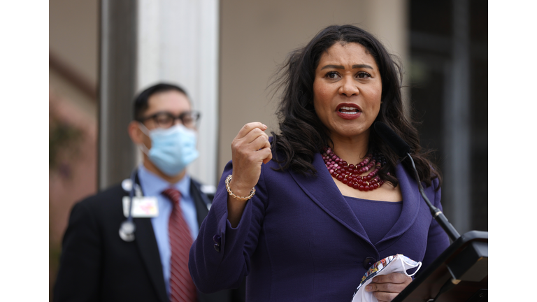 San Francisco Mayor London Breed And Essential Workers Mark One-Year Since Covid Lockdowns In Bay Area