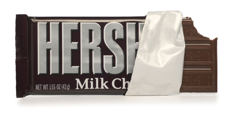 Hershey's Chocolate Bar on White