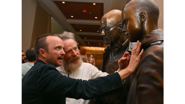 Sony Pictures Television Hosts "Breaking Bad" Statues Unveiling Featuring Bryan Cranston And Aaron Paul