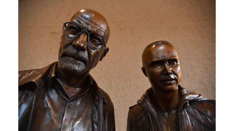 Sony Pictures Television Hosts "Breaking Bad" Statues Unveiling Featuring Bryan Cranston And Aaron Paul