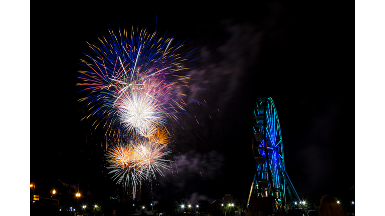 Fireworks at Norfolk Harborfest 2014