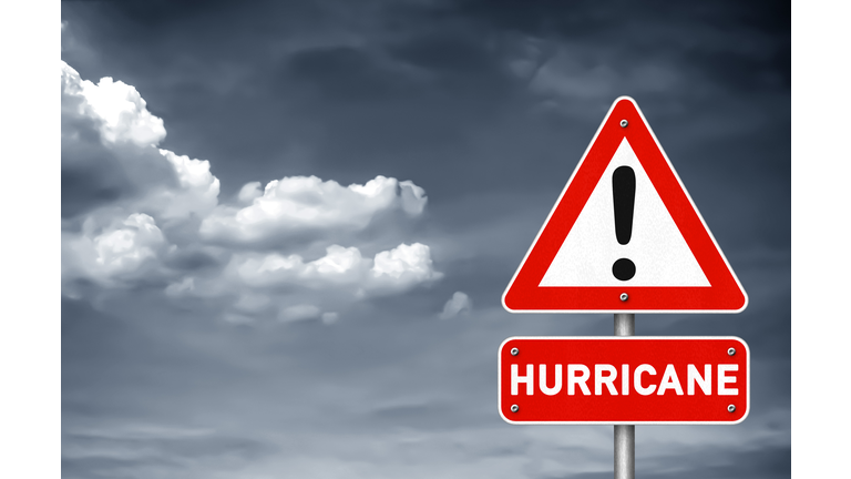 Hurricane attention road sign