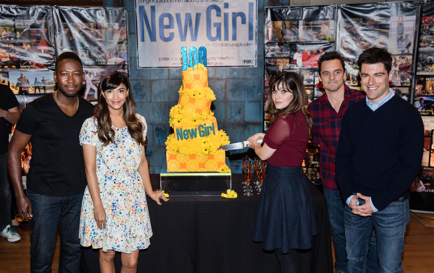FOX's "New Girl" 100th Episode Cake-Cutting