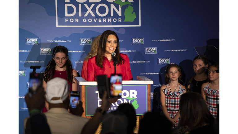 Michigan Gubernatorial Candidate Tudor Dixon Holds Her Primary Election Night Party