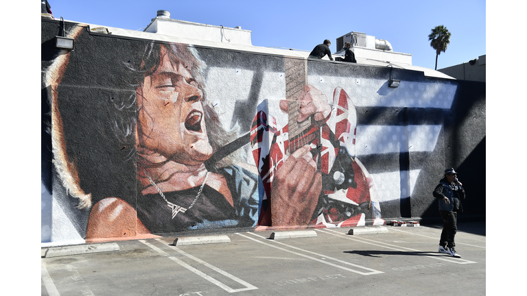 Unveiling Of Eddie Van Halen Mural "Long Live The King" By Artist Robert Vargas