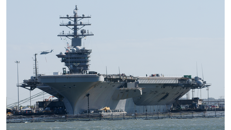 US Navy aircraft carrier