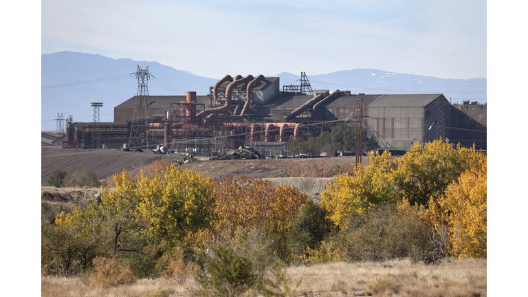 Fall colors with Pueblo's Colorado Fuel and Iron Steel Mill