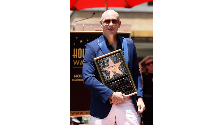 Pitbull Honored With Star On The Hollywood Walk Of Fame