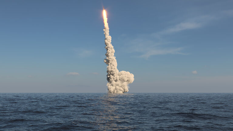 Ballistic missile launch from underwater