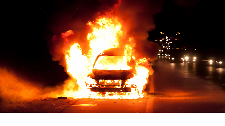Car on fire