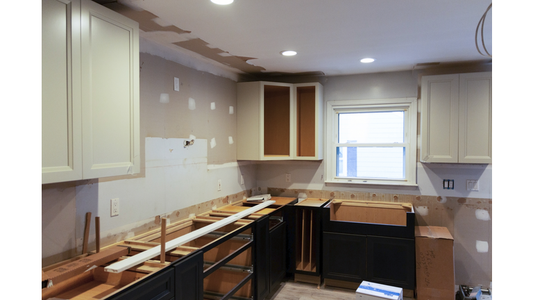 Kitchen remodel under construction