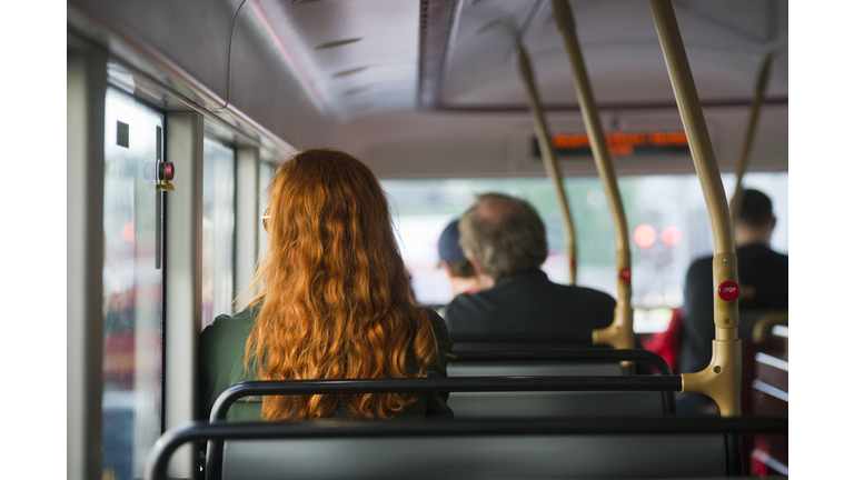 Europe, Uk, England, London, View Of Red Double Decker Bus
