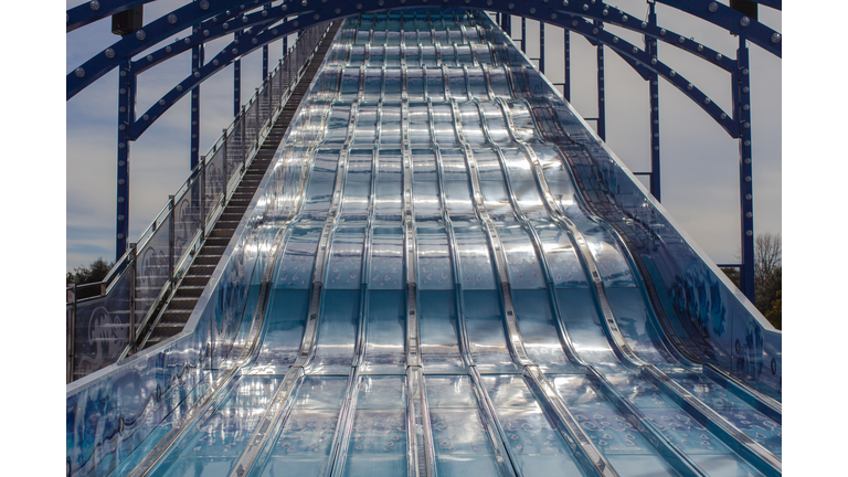 Giant Slide Ride At Local County Fair