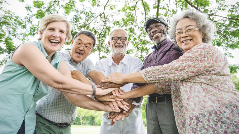 Group Of Senior Retirement Exercising Togetherness Concept