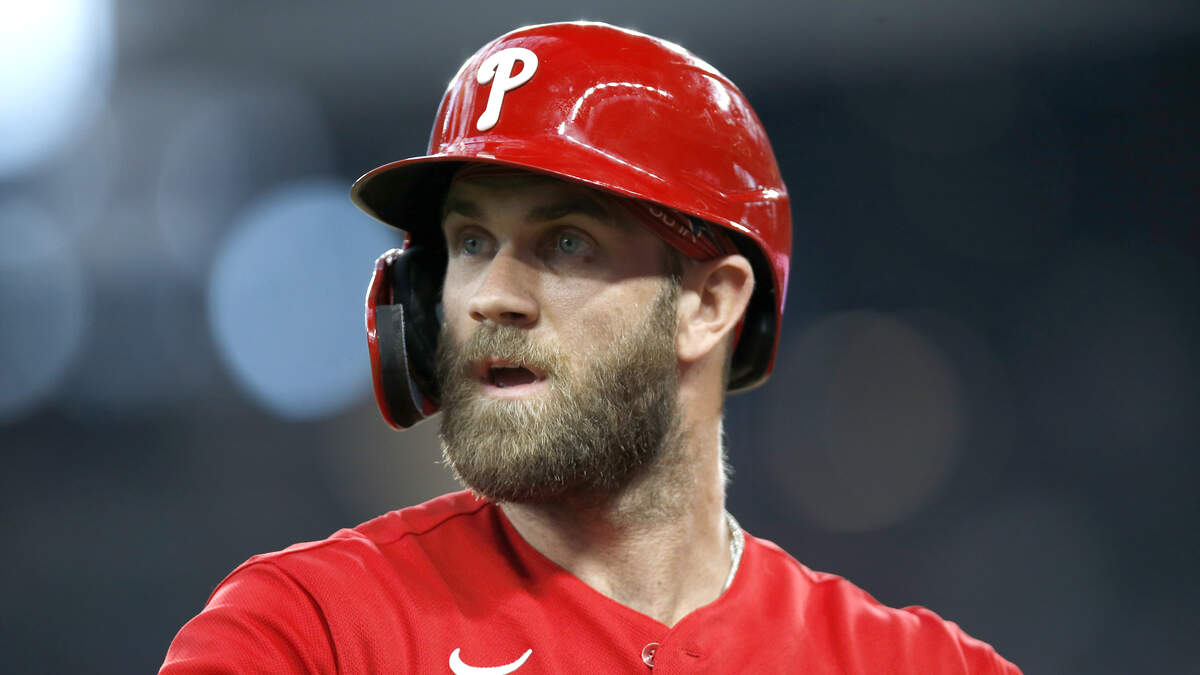 Phillies Bryce Harper begins his rehab assignment with the IronPigs on Aug.  23, 2022. 