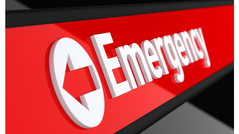 Emergency Sign. 3D Illustration