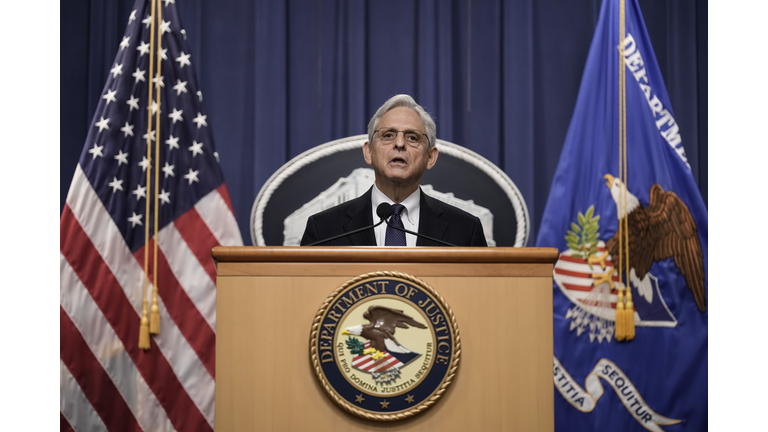 U.S. Attorney General Garland Delivers A Statement At Department Of Justice