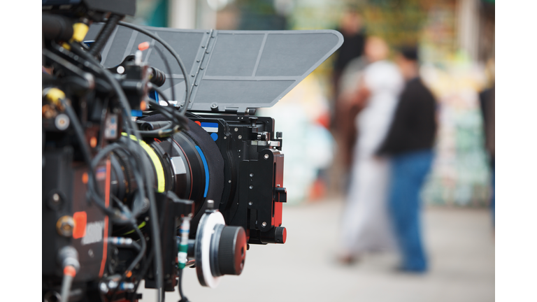 Filming with professional camera