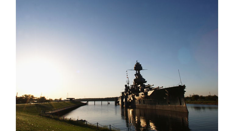 General view of the battleship Texas