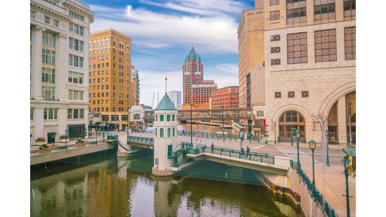 Milwaukee city downtown skyline  USA