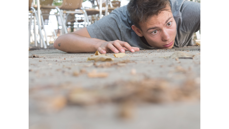 Man Falling On Street