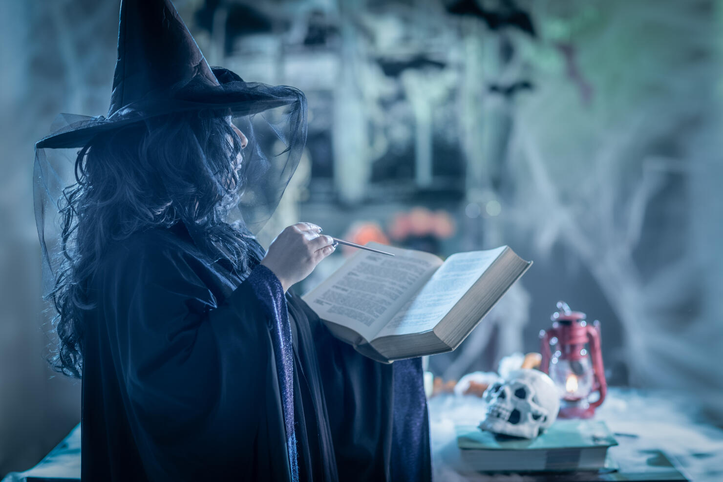 Witch With Magic Book