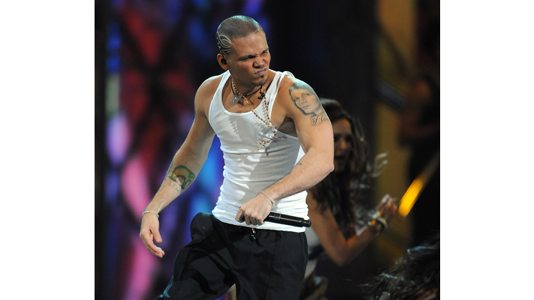 Residente of Calle 13 performs during th